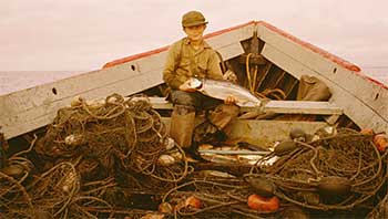 Joe Redington Jr commercial fishing Cook Inlet 1950rsquos  Joe Redington Sr Family Collection Anchorage Museum B2006023