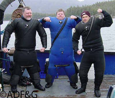 Divers inflate their suits  These quotMarshmallow Menquot will pump you up